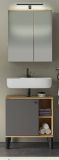 Badm�bel Set 2-teilig Torsby in grau und Evoke Eiche Badkombination 60 cm
