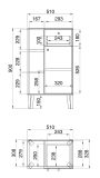 Badezimmer Kommode Torsby in wei� und Evoke Eiche Badkommode 51 x 90 cm