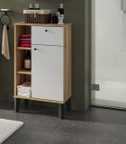 Badezimmer Kommode Torsby in wei� und Evoke Eiche Badkommode 51 x 90 cm