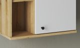 Badezimmer H�ngeschrank Torsby in wei� und Evoke Eiche Badschrank h�ngend 51 x 75 cm