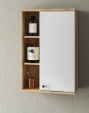 Badezimmer H�ngeschrank Torsby in wei� und Evoke Eiche Badschrank h�ngend 51 x 75 cm