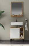 Badezimmer Spiegel Torsby in Evoke Eiche Badspiegel mit Ablage 60 x 75 cm