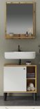 Badm�bel Set 2-teilig Torsby in wei� und Evoke Eiche Badkombination 60 cm