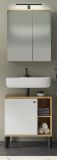Badm�bel Set 2-teilig Torsby in wei� und Evoke Eiche Badkombination 60 cm