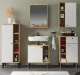 Badm�bel Set 5-teilig Torsby in wei� und Evoke Eiche Badkombination 182 x 190 cm