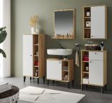 Badm�bel Set 5-teilig Torsby in wei� und Evoke Eiche Badkombination 182 x 190 cm