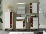 Badm�bel Set 5-teilig Torsby in wei� und Evoke Eiche Badkombination 182 x 190 cm