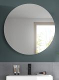 Badezimmer Spiegelschrank Relief in wei� Badschrank rund, Soft-Close