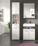 Waschbeckenunterschrank Shawn in wei� Hochglanz Badezimmer Unterschrank 60 cm