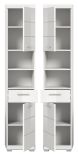 Badezimmer Hochschrank Shawn in wei� Hochglanz Badschrank 37 x 191 cm