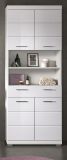Badezimmer Hochschrank Shawn in wei� Hochglanz Badschrank 74 x 191 cm