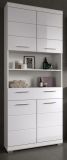 Badezimmer Hochschrank Shawn in wei� Hochglanz Badschrank 74 x 191 cm