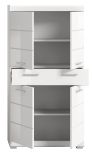 Badezimmer Midischrank Shawn in wei� Hochglanz Badschrank 74 x 141 cm