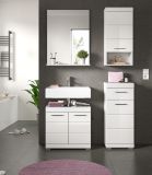 Badezimmer H�ngeschrank Shawn in wei� Hochglanz Badschrank h�ngend 37 x 79 cm