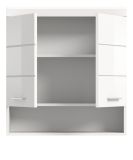 Badezimmer H�ngeschrank Shawn in wei� Hochglanz Badschrank h�ngend 74 x 79 cm