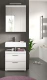 Badezimmer Spiegelschrank Shawn in wei� Hochglanz Badschrank 3-t�rig 60 x 79 cm