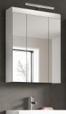 Badezimmer Spiegelschrank Shawn in wei� Hochglanz Badschrank 3-t�rig 60 x 79 cm