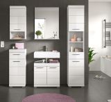Badm�bel Set 5-teilig Shawn in wei� Hochglanz Badkombination 164 x 191 cm
