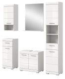 Badm�bel Set 5-teilig Shawn in wei� Hochglanz Badkombination 164 x 191 cm