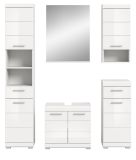 Badm�bel Set 5-teilig Shawn in wei� Hochglanz Badkombination 164 x 191 cm