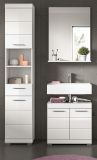 Badm�bel Set 3-teilig Shawn in wei� Hochglanz Badkombination 112 x 191 cm