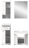 Badm�bel Set 4-teilig Shawn in wei� Hochglanz Badkombination 112 x 191 cm