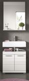 Badm�bel Set 2-teilig Shawn in wei� Hochglanz Badkombination 60 x 191 cm