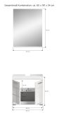 Badm�bel Set 2-teilig Shawn in wei� Hochglanz Badkombination 60 x 191 cm