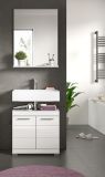 Badm�bel Set 2-teilig Shawn in wei� Hochglanz Badkombination 60 x 191 cm