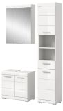 Badm�bel Set 3-teilig Shawn in wei� Hochglanz Badkombination 112 x 191 cm