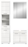 Badm�bel Set 3-teilig Shawn in wei� Hochglanz Badkombination 112 x 191 cm