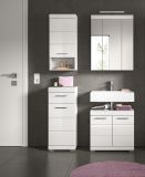 Badm�bel Set 4-teilig Shawn in wei� Hochglanz Badkombination 112 x 191 cm