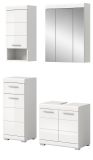 Badm�bel Set 4-teilig Shawn in wei� Hochglanz Badkombination 112 x 191 cm