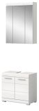 Badm�bel Set 2-teilig Shawn in wei� Hochglanz Badkombination 60 x 191 cm