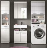 Badm�bel Set 4-teilig Shawn in wei� Hochglanz Badkombination 190 x 191 cm