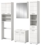 Badm�bel Set 4-teilig Shawn in wei� Hochglanz Badkombination 190 x 191 cm