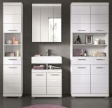Badm�bel Set 4-teilig Shawn in wei� Hochglanz Badkombination 200 x 191 cm