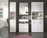 Badm�bel Set 4-teilig Shawn in wei� Hochglanz Badkombination 200 x 191 cm