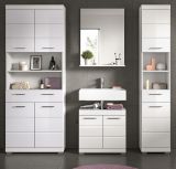 Badm�bel Set 4-teilig Shawn in wei� Hochglanz Badkombination 200 x 191 cm