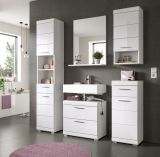 Badm�bel Set 3-teilig Shawn in wei� Hochglanz Badkombination 112 x 191 cm