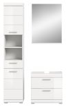 Badm�bel Set 3-teilig Shawn in wei� Hochglanz Badkombination 112 x 191 cm