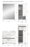 Badm�bel Set 4-teilig Shawn in wei� Hochglanz Badkombination 112 x 191 cm