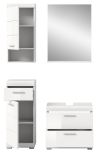 Badm�bel Set 4-teilig Shawn in wei� Hochglanz Badkombination 112 x 191 cm