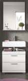 Badm�bel Set 2-teilig Shawn in wei� Hochglanz Badkombination 60 x 191 cm
