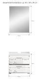 Badm�bel Set 2-teilig Shawn in wei� Hochglanz Badkombination 60 x 191 cm