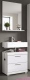 Badm�bel Set 2-teilig Shawn in wei� Hochglanz Badkombination 60 x 191 cm