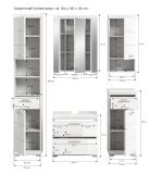 Badm�bel Set 5-teilig Shawn in wei� Hochglanz Badkombination 164 x 191 cm