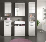 Badm�bel Set 5-teilig Shawn in wei� Hochglanz Badkombination 164 x 191 cm