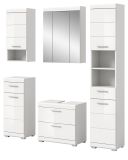 Badm�bel Set 5-teilig Shawn in wei� Hochglanz Badkombination 164 x 191 cm