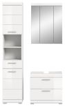 Badm�bel Set 3-teilig Shawn in wei� Hochglanz Badkombination 112 x 191 cm